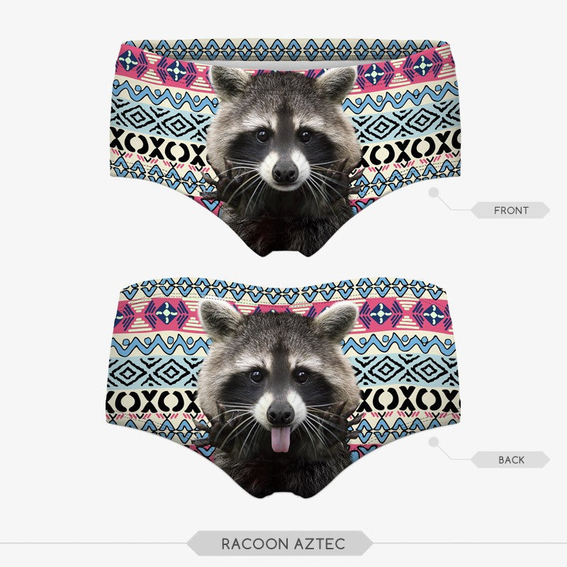 3D humorous printed knicker panties by The Clothing Company Sydney featuring playful designs in colorful lingerie style.