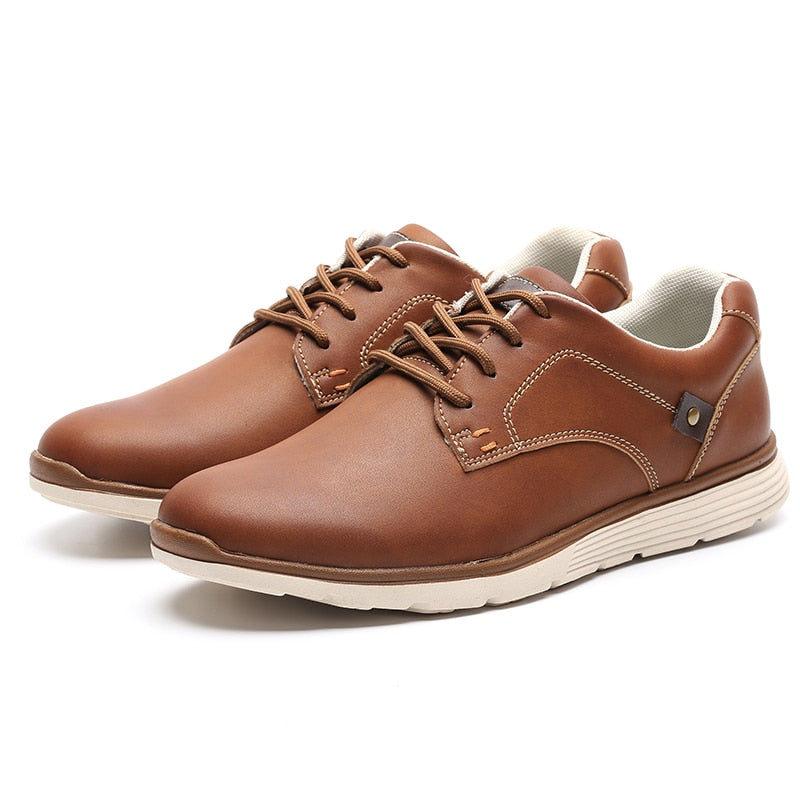 Faux leather flat lace-up casual shoes by The Clothing Company Sydney, stylish and comfortable footwear for everyday wear