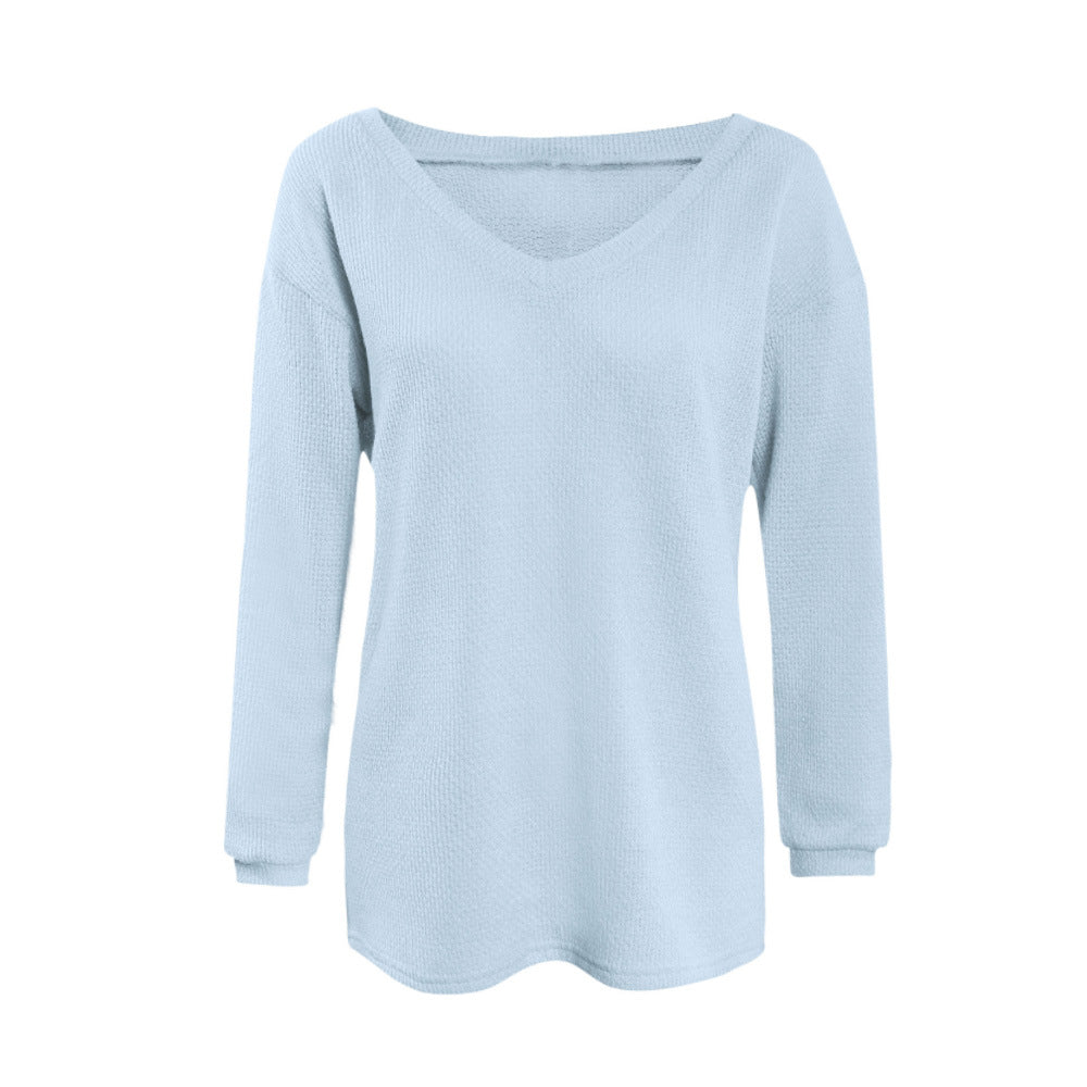 Plus size autumn winter knit sweater by The Clothing Company Sydney, featuring a casual long sleeve, loose fit, cozy top.