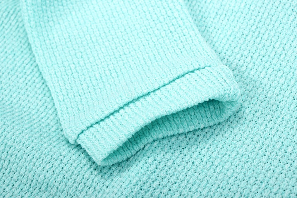 Plus size autumn winter knitting casual long sleeve loose sweater by The Clothing Company Sydney, cozy and stylish tops.