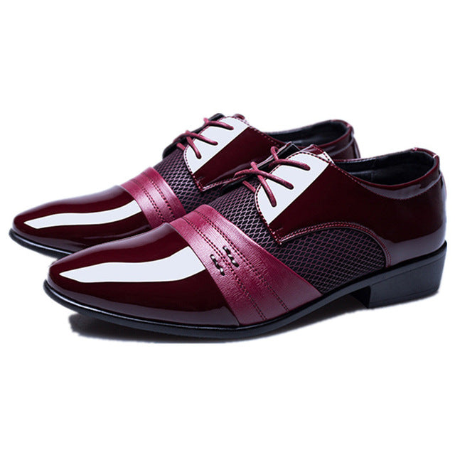 Black and brown breathable men's formal flat shoes with low top design, suitable for office wear by The Clothing Company Sydney