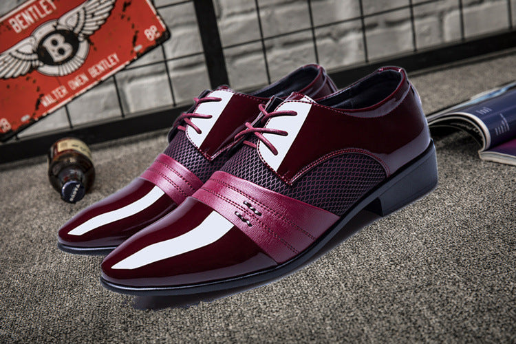 Black and brown men's formal low top shoes by The Clothing Company Sydney, breathable leather shoes for office and business wear.