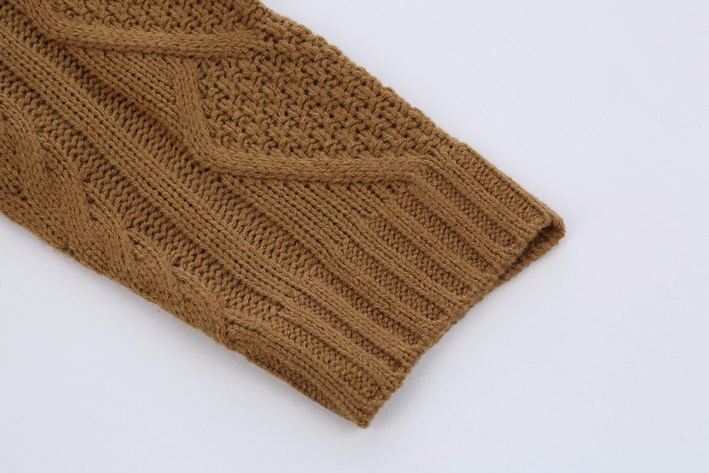 Loose fit knitted cardigan from The Clothing Company Sydney featuring button-up casual style, perfect for relaxed tops.