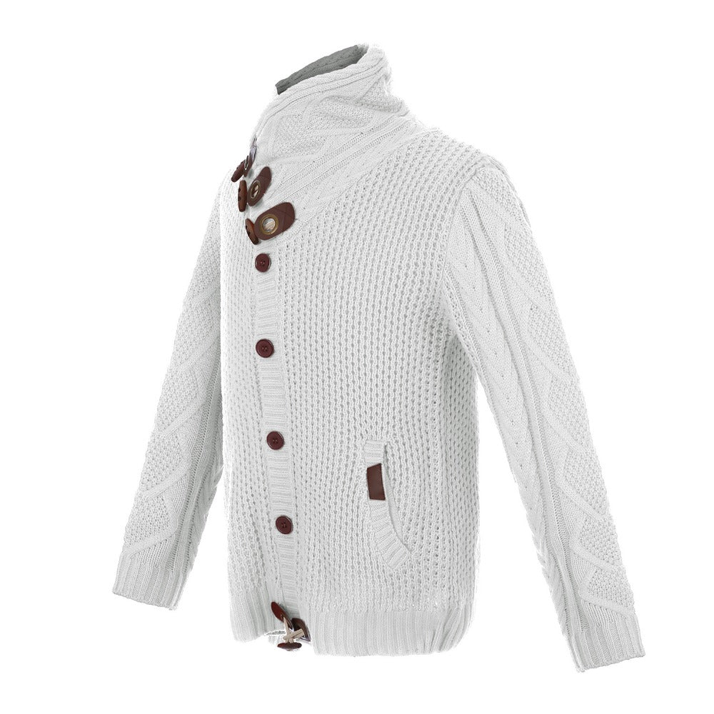 Loose fit knitted button-up cardigan from The Clothing Company Sydney, casual sweater with oversized style and cozy texture.