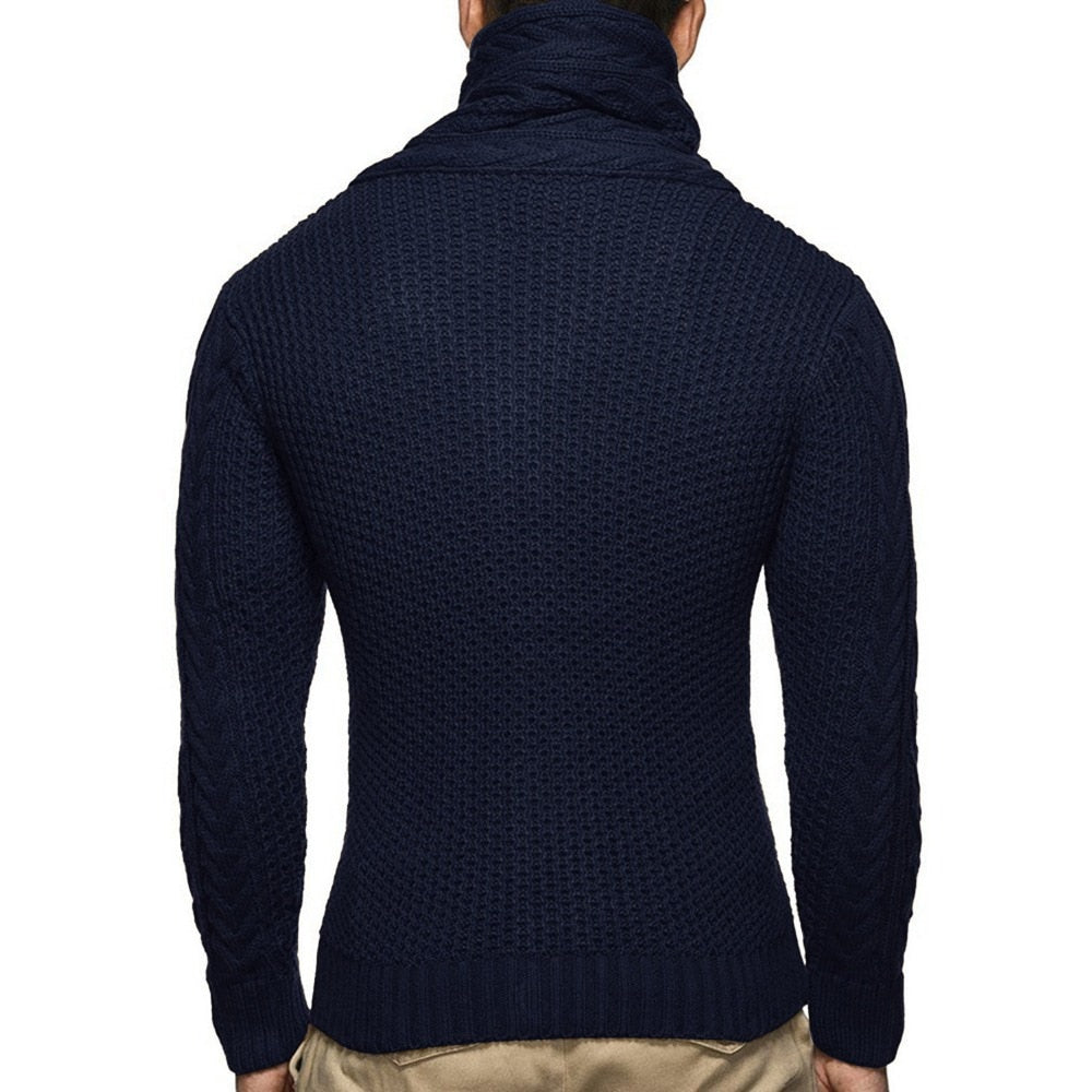 Loose fit knitted cardigan from The Clothing Company Sydney, button-up casual sweater with a relaxed style and soft knit texture.