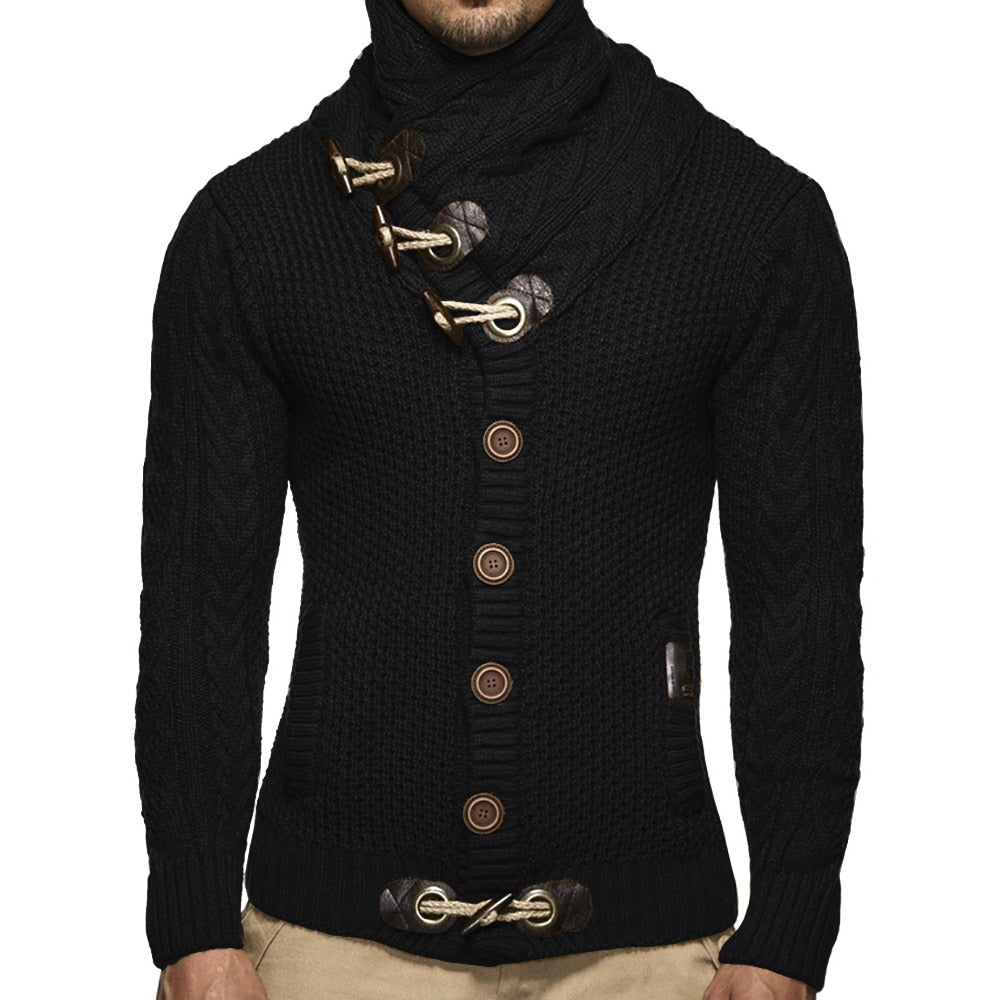 Loose fit knitted cardigan by The Clothing Company Sydney, button-up casual sweater with a relaxed, comfortable style.