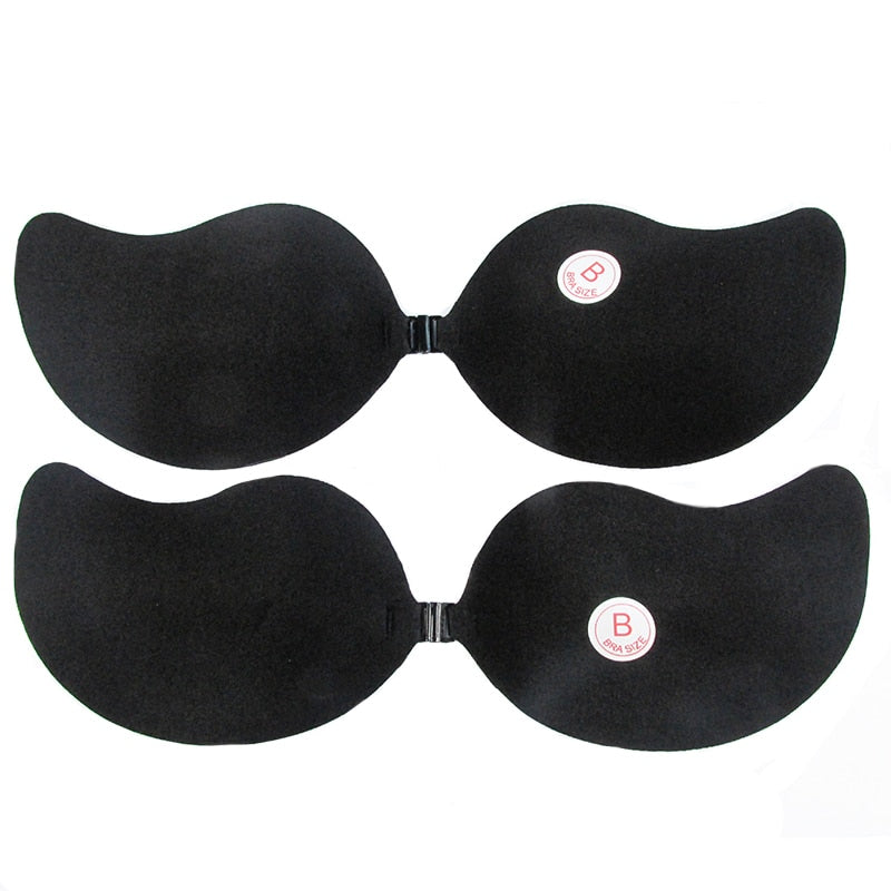 Silicone strapless push-up bra by The Clothing Company Sydney, backless, self-adhesive, seamless lingerie for invisible support.