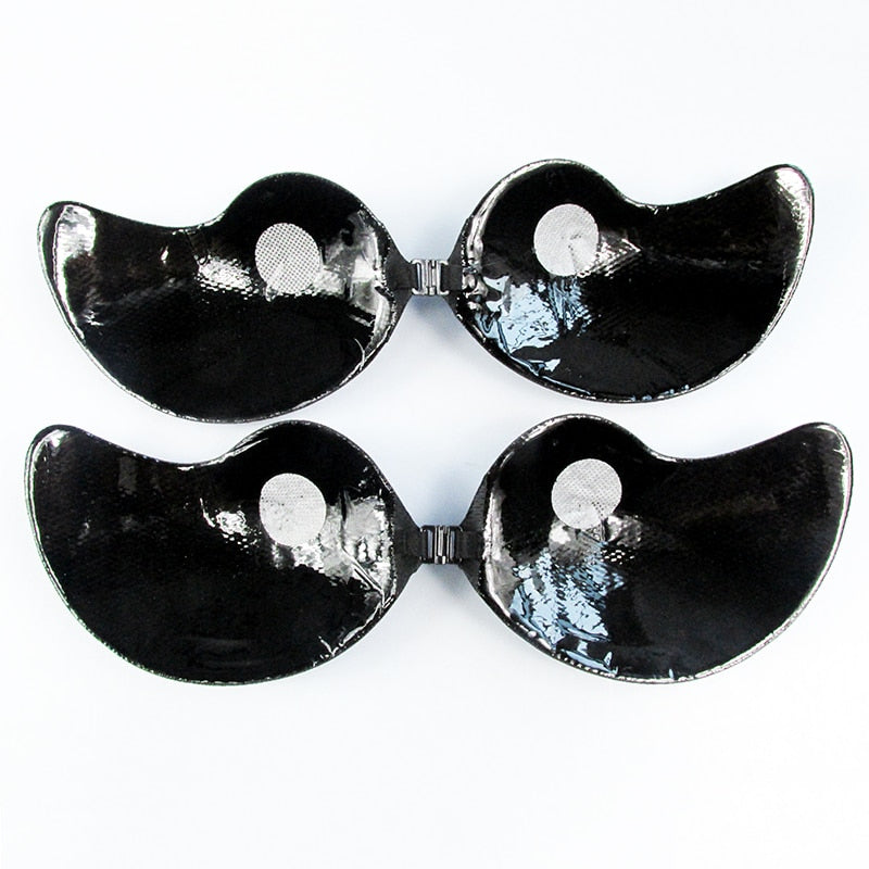 Silicone strapless push-up invisible backless seamless bra from The Clothing Company Sydney, showing smooth, adhesive design for backless wear.