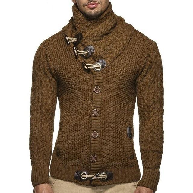 Loose fit knitted cardigan from The Clothing Company Sydney, casual button-up sweater with relaxed style and soft knit fabric.