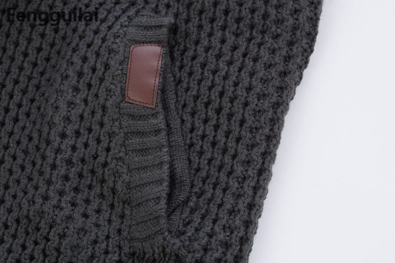 Loose fit knitted cardigan from The Clothing Company Sydney, casual button-up sweater with relaxed style and cozy fabric.