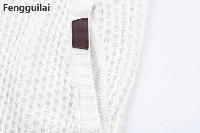 Light beige knitted button-up casual cardigan with loose fit, long sleeves, and front pockets, from The Clothing Company Sydney.