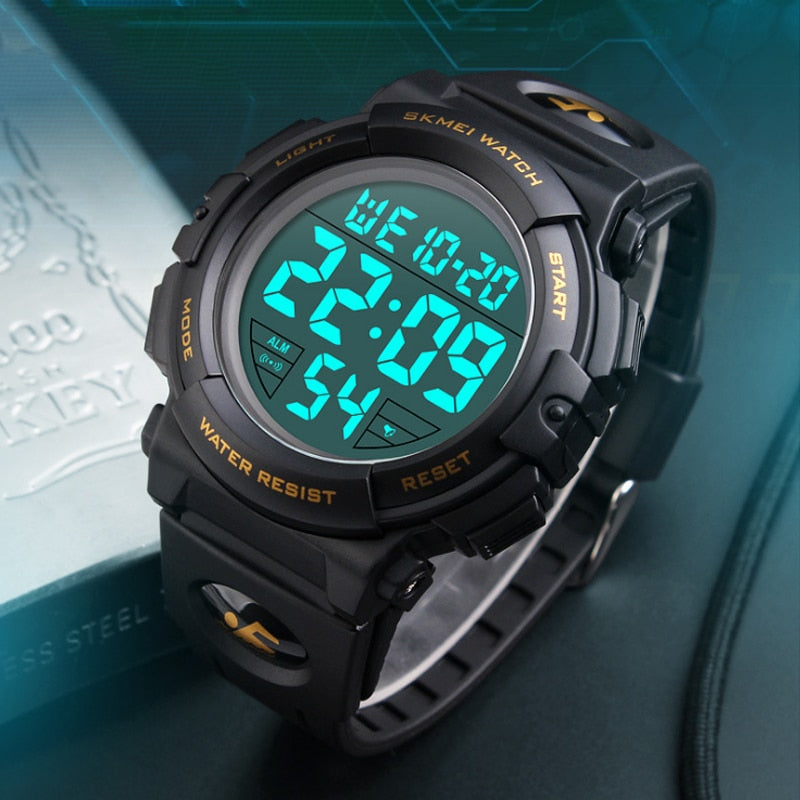 Men's luxury brand sport watch by The Clothing Company Sydney, digital electronic design, 50M waterproof, stylish and functional.