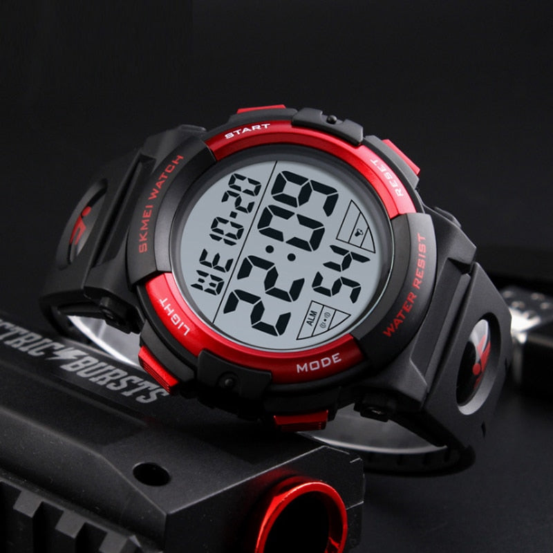 Men's luxury brand sport watch by The Clothing Company Sydney, digital display, waterproof up to 50M, ideal for active wear.