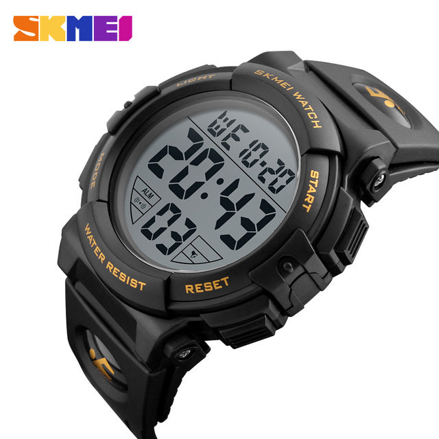 Men's luxury brand sport watch by The Clothing Company Sydney, digital display, waterproof up to 50M, ideal for active wear.