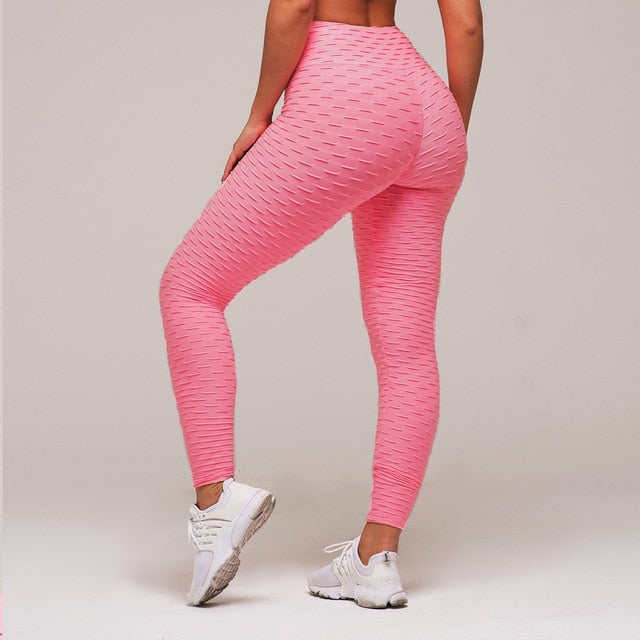 Black high waist fitness leggings for women by The Clothing Company Sydney, breathable and form-fitting workout pants.