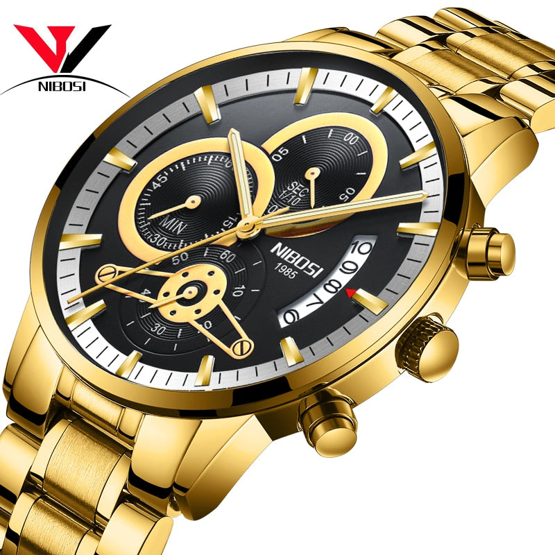 Luxury sports quartz watch by The Clothing Company Sydney, water-resistant watch with a sleek design and durable strap.