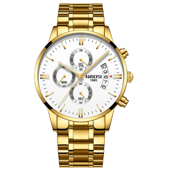 Luxury sports quartz watch by The Clothing Company Sydney featuring water resistance and a sleek design.