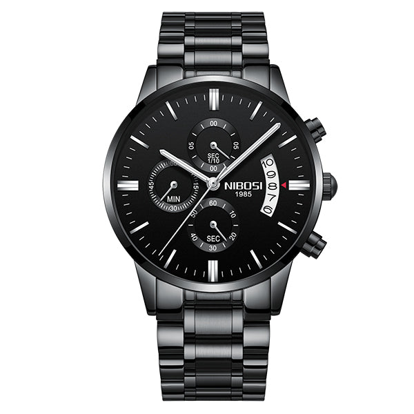 Luxury sports quartz water-resistant watch from The Clothing Company Sydney, featuring a sleek dial and durable strap.