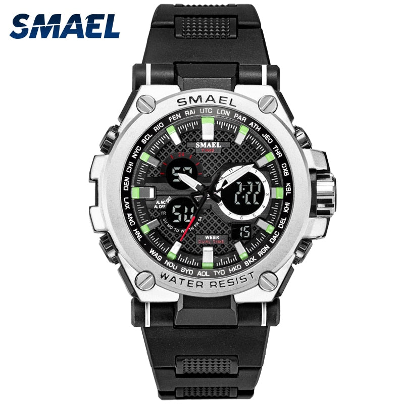 Men's sport digital watch by The Clothing Company Sydney with LED display, 50m water resistance, multifunction quartz wristwatch
