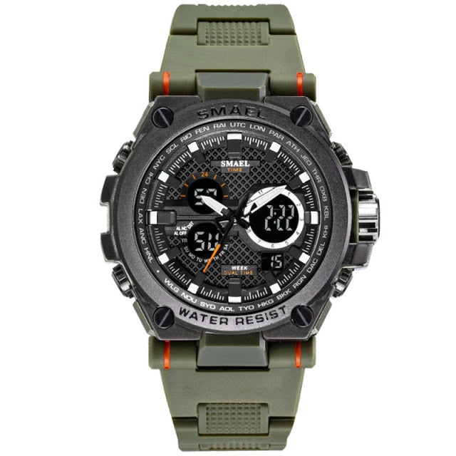 Men's Sport watch by The Clothing Company Sydney with LED display, 50m water resistance, digital multifunction quartz wristwatch.