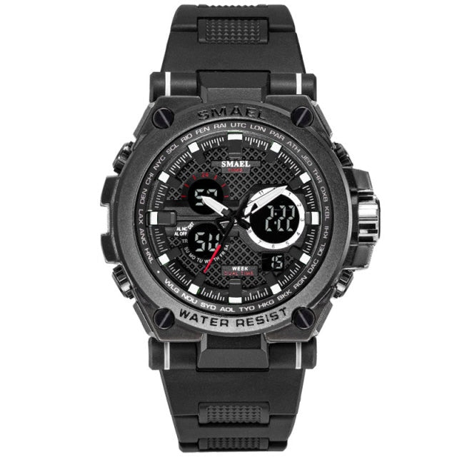 Men's Sport LED digital watch with water resistance and multifunction quartz movement, from The Clothing Company Sydney.