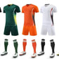 Mens Football Jersey Set Short Sleeve Round Neck Customized Soccer Kits Womens Training Suit