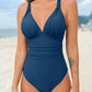 Backless Monokini Swimwear 2023 Bathing Suits Beachwear V-neck Ruched One-Piece Swimsuit The Clothing Company Sydney