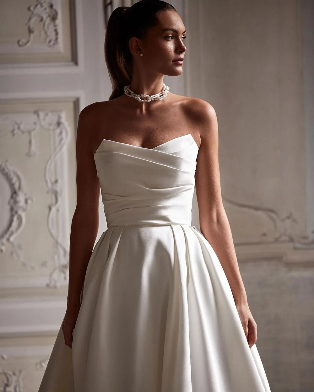 A Line Wedding Gown Sweetheart Pleats Backless Wedding Dress Long Reception Party Bride Dress The Clothing Company Sydney