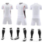 Mens Football Jersey Set Short Sleeve Round Neck Customized Soccer Kits Womens Training Suit