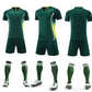 Mens Football Jersey Set Short Sleeve Round Neck Customized Soccer Kits Womens Training Suit