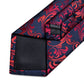 5 Piece Designer Blue Red Paisley Ties Wedding Party Neck Tie Luxury Tie Ring Brooch Silk Tie Set Gift For Men