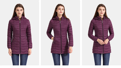 Winter Ultralight Warm Long Parka Coat Hooded Women Outdoor Padded Cotton Clothing Outerwear Jacket The Clothing Company Sydney