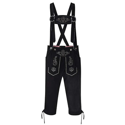 Men's Carnival Munich Oktoberfest Costume Faux Leather Pants Waiter Cosplay Fancy Party Dress