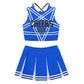 Women's Cheerleading Uniform Set Sleeveless Crop Top with Mini Pleated Skirt Cosplay Sports Stage Outfits