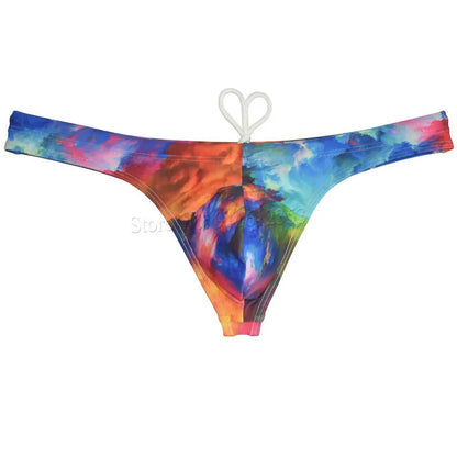 Men's Bikini Swim Thong Printed Swimsuit Smooth Swimwear T-back Mini Beachwear Surfing Thongs The Clothing Company Sydney