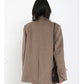 Women's Wool Blend Coat Solid Mid Long Woollen Blazer Thick Warm Blouse Overcoat Office Autumn Winter Jacket