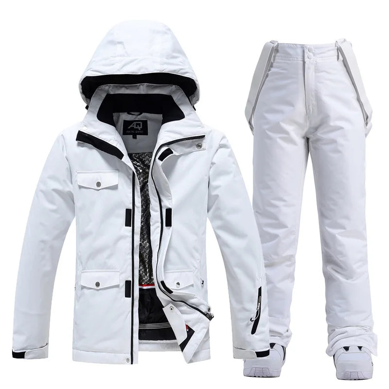 2 Piece Ski Suit Women's Snowboard Clothing Sets Waterproof Windproof Skiing Jacket Pants Snow Overalls