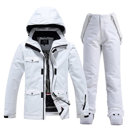 2 Piece Ski Suit Women's Snowboard Clothing Sets Waterproof Windproof Skiing Jacket Pants Snow Overalls