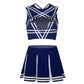 Women's Cheerleading Uniform Set Sleeveless Crop Top with Mini Pleated Skirt Cosplay Sports Stage Outfits The Clothing Company Sydney