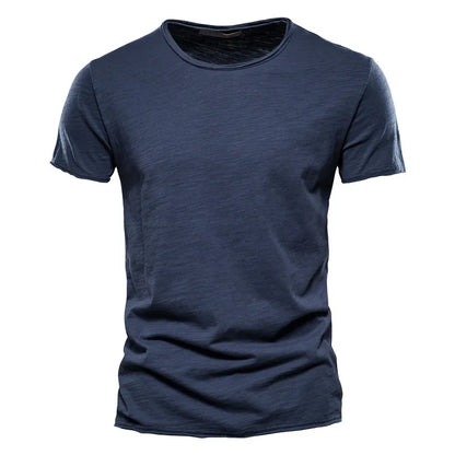 100% Cotton Men's T-shirt Casual Soft Fitness Summer T-shirts O-Neck Short Sleeve Top
