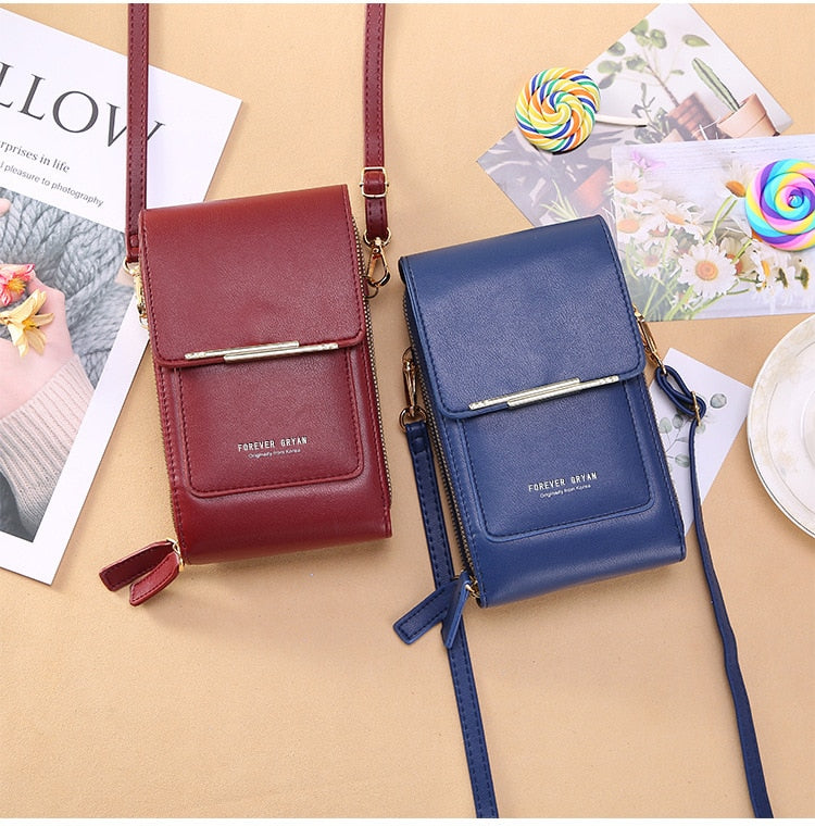 Ladies Handbags Female Pu Leather Shoulder Bags Touch Screen Phone Purse Crossbody Bag Large Capacity Hand Bag The Clothing Company Sydney