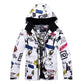 Men Women Snow Suit Wear Snowboarding Clothing Winter Warm Waterproof Outdoor Ski Set Jackets + Strap Pants