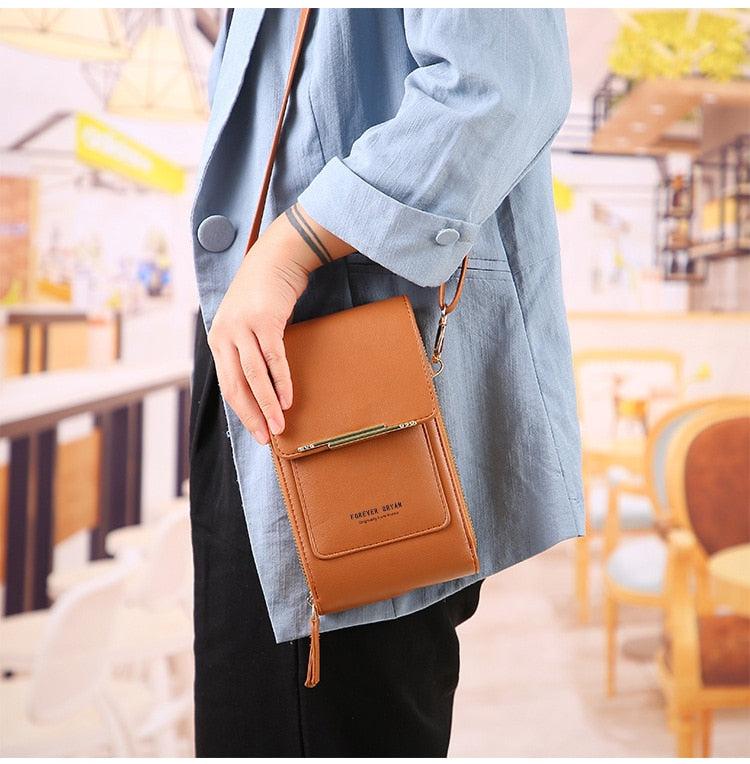 Ladies Handbags Female Pu Leather Shoulder Bags Touch Screen Phone Purse Crossbody Bag Large Capacity Hand Bag The Clothing Company Sydney