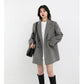 Women's Wool Blend Coat Solid Mid Long Woollen Blazer Thick Warm Blouse Overcoat Office Autumn Winter Jacket