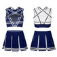 2 Piece Cheerleader Costume Women Adult Cheerleading Uniform Dancing Outfit Sleeveless Crop Top with Mini Pleated Skirt The Clothing Company Sydney