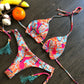 2 Piece Micro Swimsuit Women Feather Print Swimwear Female Bathing Suit Bikini Set The Clothing Company Sydney