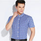 Plaid Checked Cotton Men Shirts Pocket-less Design Short Sleeve Summer Casual Standard-fit Button-down Thin Shirt The Clothing Company Sydney