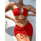 Wrap Around 3 Piece With Skirt  Bikini Female Swimsuit Women Swimwear Three-pieces Bikini set Bather Bathing Suit Swimwear The Clothing Company Sydney