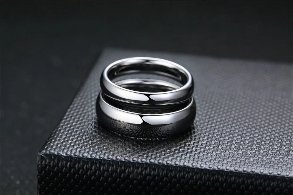 Anti Scratch Tungsten Wedding Rings for Women Men Simple Classic Wedding Bands for Couples Basic Jewelry