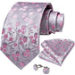 Dot Plaid Paisley Floral Pink Ties For Men 100% Silk Wedding Party Neck Tie Handkerchief Cufflinks Men's Gift Set The Clothing Company Sydney